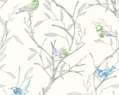 AS Creation Colibri 36623-1 - Blauw / Groen