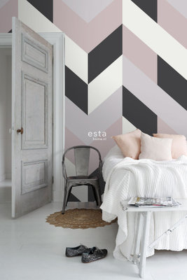 Esta Home Scandi Cool 158902 (*Gratis Lijm Actie) - Zwart - Roze