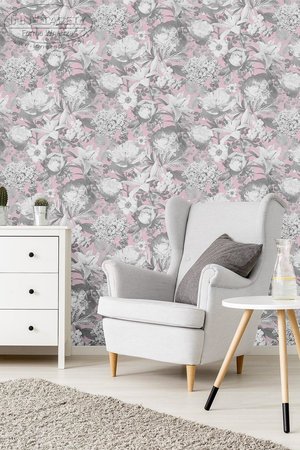02507-10 vlies p+s romantic flower pink/grey