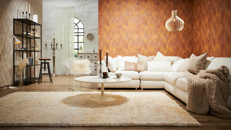 AS Creation New Walls 37424-3 | 374243 - Oranje / Goud