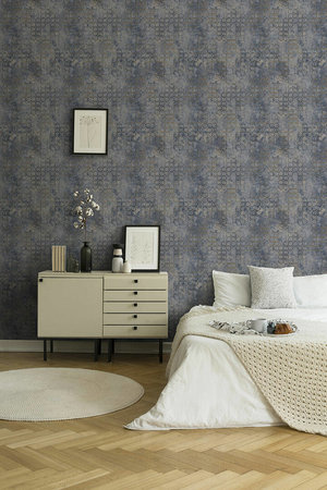 AS Creation New Walls 37424-5 | 374245 - Blauw / Goud