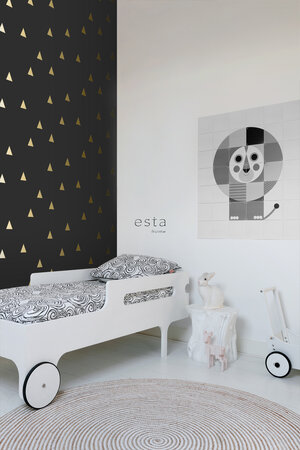 Esta Home Black & White 139123 (With a splash of gold) (*Gratis Lijm Actie) - Zwart - Goud