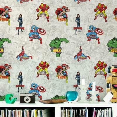 marvel heroes papier behang