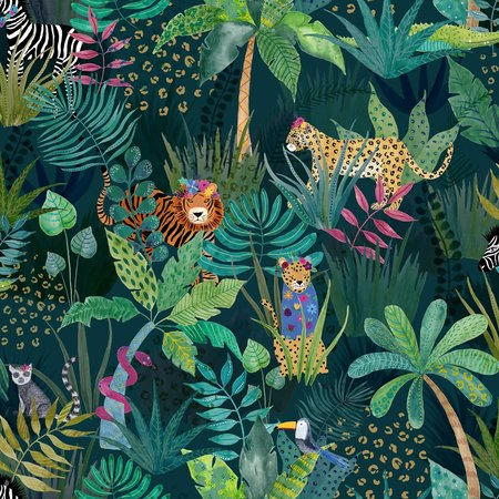 Arthouse 907604 Hidden Jungle Emerald