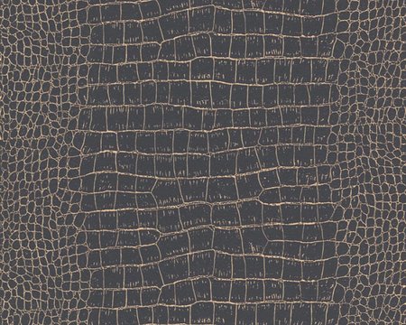 AS Creation Trendwall | 3710-03 / 371003 (Krokodillenleer zwart + goud)
