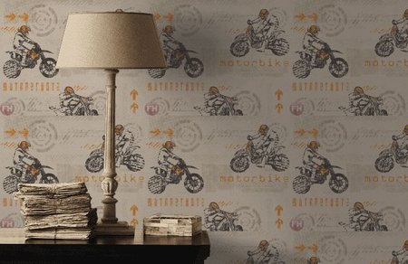 AS Creation Boys and Girls 93550-2 Moterbike behang