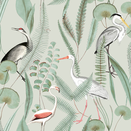 Dutch Wallcoverings Eden Flamingo / Reiger M374-04