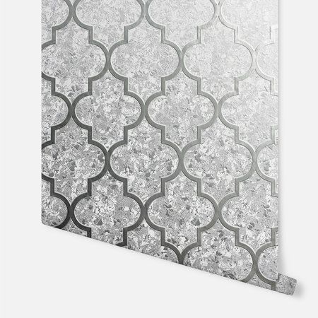Arthouse Velvet Trellis Silver 294601