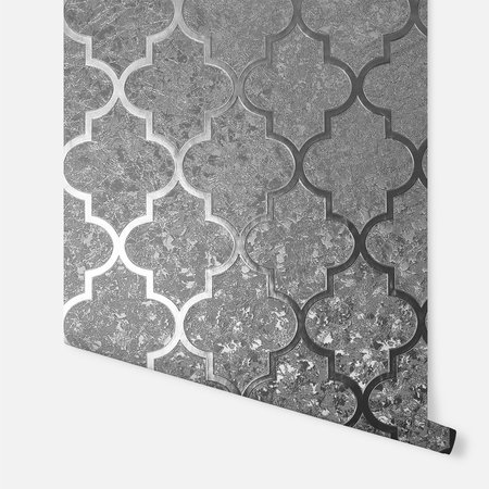 Arthouse Velvet Trellis Gunmetal 294603