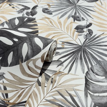Arthouse Jungle Wall Black & Gold 297105