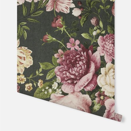 Arthouse Tapestry Floral Charcoal/Pink 297305