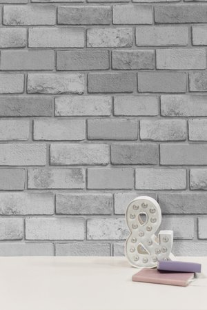Arthouse Diamond Brick Silver 669401
