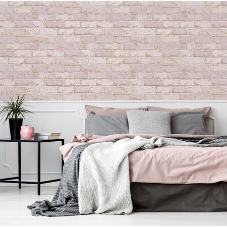 Arthouse Metallic Brick Pink/Rose Gold 692203