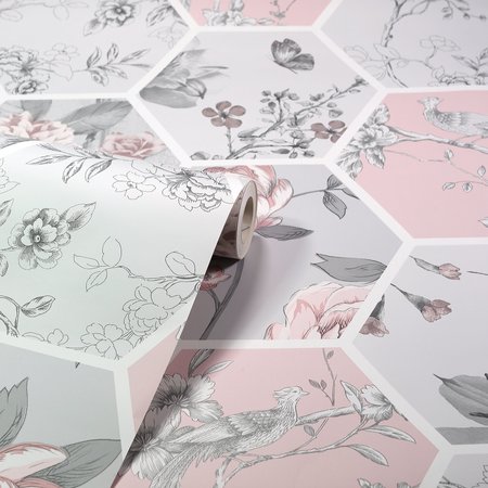 Arthouse Chinoise Decoupage Pink 908904