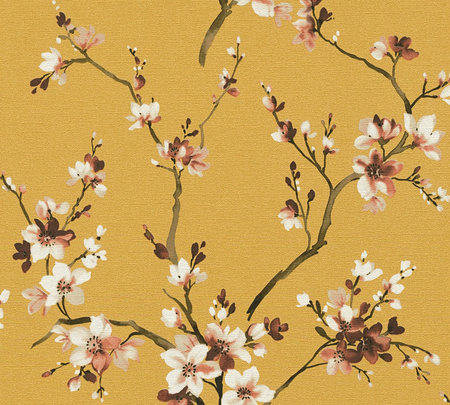 AS Creation Desert Lodge 38520-1 / 385201 Gele Bloemen - Geel