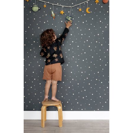Esta Home Forest Friends Glow In The Dark Sterren Behang 139262 Donkerblauw