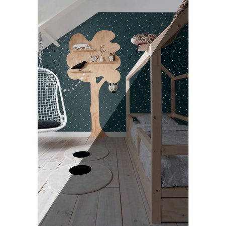 Esta Home Forest Friends Glow In The Dark Sterren Behang 139262 Donkerblauw