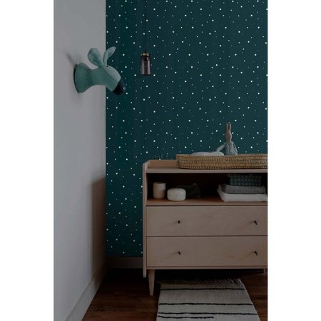 Esta Home Forest Friends Glow In The Dark Sterren Behang 139262 Donkerblauw