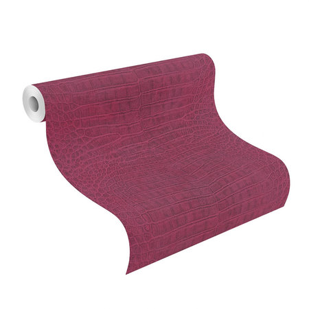 FELROZE KROKODILLENHUID BEHANG - Rasch Mandalay 528701