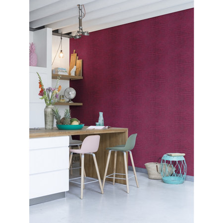 FELROZE KROKODILLENHUID BEHANG - Rasch Mandalay 528701