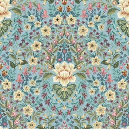 Noordwand Flora 18518 Blauw - Beige - Roze