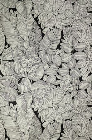 Rasch Flowers 202236 Behang Bloemen black and white  romance papier behang