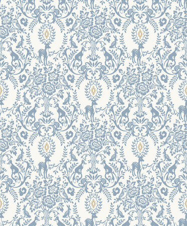 Dutch Wallcoverings Little Kids JS3304 blauw - wit