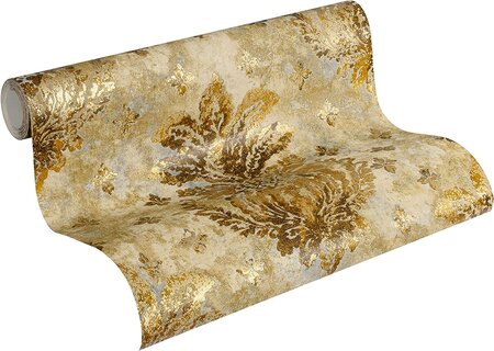 AS Creation Baroque goud taupe vlies / Bruin / Goud