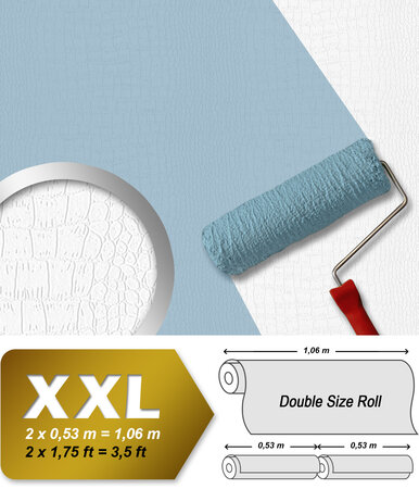 Structuur behang Profhome 950611-GU overschilderbaar vliesbehang gestructureerd met croco patroon mat wit 26,5 m2
