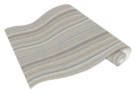 multi grijs/taupe stripes vlies