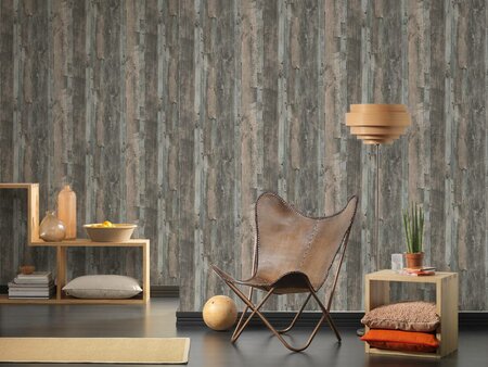 AS Creation Decoworld behang 95405-2 Verweerd Sloophout - Grijs