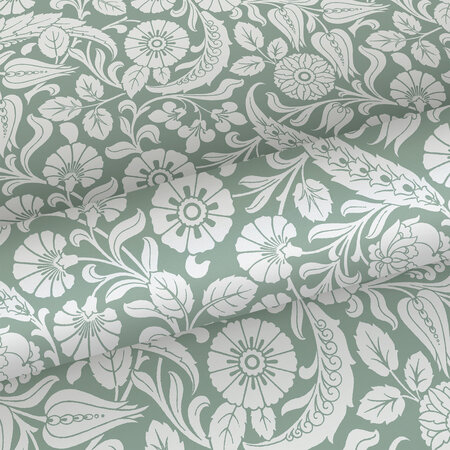 Esta Home Vintage Flowers groen 139329 (*Gratis Lijm Actie) - Groen