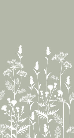 Esta Home Vintage Flowers groen 159214 (*Gratis Lijm Actie) - Groen