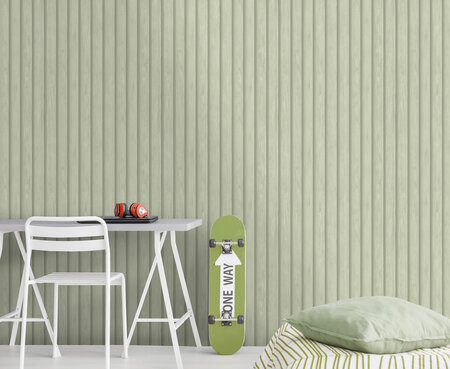 Dutch Wallcoverings Dream Catcher Houten Panelen Groen 13300