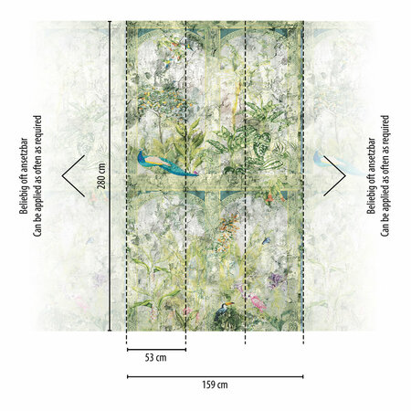AS Creation The Wall Travel Styles Groen - 39332-1 / 393321