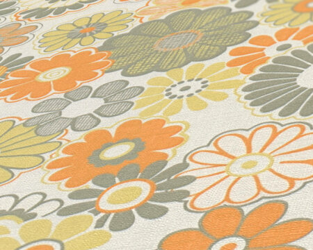 AS Creation Retro Chic - 39535-3 / 395353 Oranje - Groen