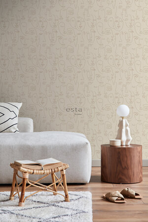 Esta Home Line Art 139374 (*Gratis Lijm) Beige