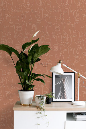 Esta Home Line Art 139375 (*Gratis Lijm) Terracotta