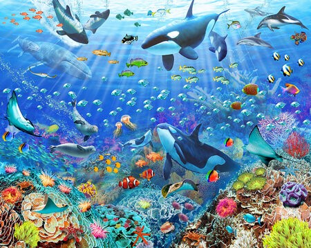 Walltastic Sea Life 46993-6P