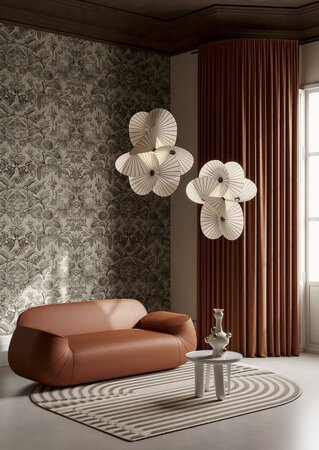 Arte MOOOI GREEN HOUSE COCCINELLA BELLA JACQUARD MO5002 Crème / Zwart (Incl. Gratis Lijm*)