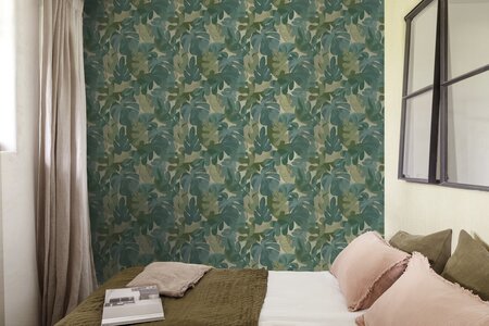 HookedOnWalls BLOMKVIST HANNA 29122 Blauw / Groen (Incl. Gratis Lijm*)