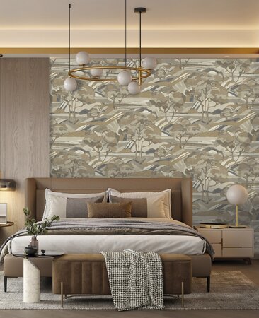 HookedOnWalls NATURAL CHIC MOUNT ETNA 32631 Bruin / Beige (Incl. Gratis Lijm*)