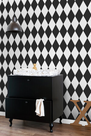 Origin Wallcoverings Precious (Met Gratis Lijm!) 347670 - Zwart / Wit