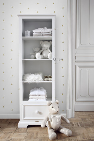 Origin Wallcoverings Precious (Met Gratis Lijm!) 347680 - Wit / Goud