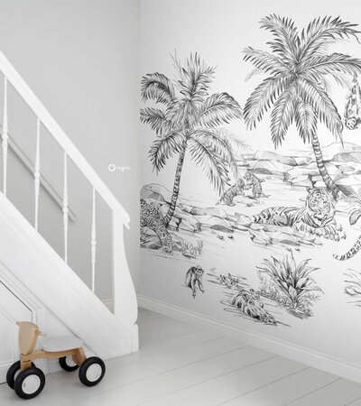 Origin Wallcoverings Precious (Met Gratis Lijm!) 357223 - Zwart / Wit