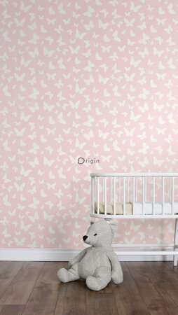 Origin Wallcoverings Precious (Met Gratis Lijm!) 347691 - Wit / Roze