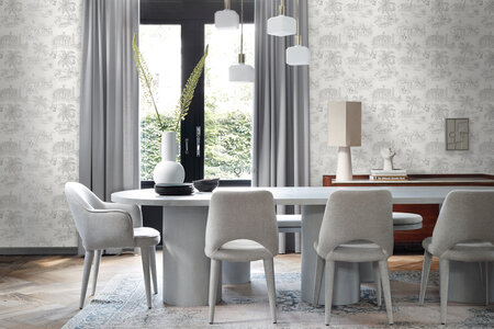 Origin Wallcoverings Precious (Met Gratis Lijm!) 347692 - zilver / Wit / Grijs