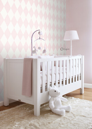 Origin Wallcoverings Precious (Met Gratis Lijm!) 347694 - Wit / Roze