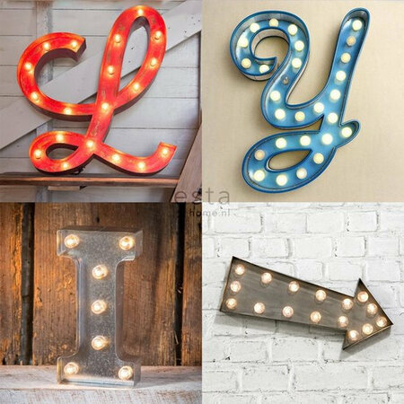 Esta #FAB Light letters vlies wallpaper XXL 158816 - Rood - Oranje - Blauw