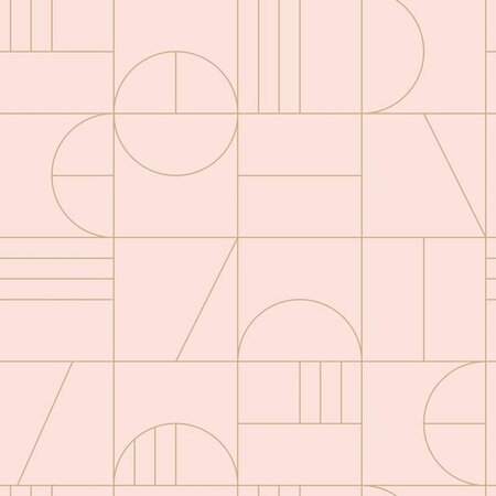 Esta Art Deco 139207 (*Gratis Lijm Actie) - Roze - Goud